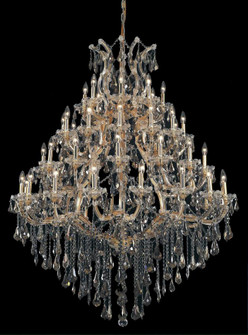 Maria Theresa 49 Light Gold Chandelier Golden Teak (Smoky) Royal Cut Crystal (758|2801G46G-GT/RC)