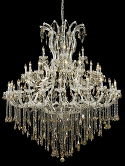 Maria Theresa 49 Light Chrome Chandelier Golden Teak (Smoky) Royal Cut Crystal (758|2801G60C-GT/RC)