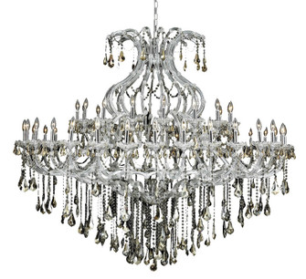 Maria Theresa 49 Light Chrome Chandelier Golden Teak (Smoky) Royal Cut Crystal (758|2801G72C-GT/RC)