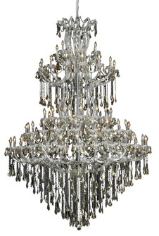 Maria Theresa 85 Light Chrome Chandelier Golden Teak (Smoky) Royal Cut Crystal (758|2801G96C-GT/RC)