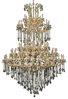 Maria Theresa 85 Light Gold Chandelier Golden Teak (Smoky) Royal Cut Crystal (758|2801G96G-GT/RC)