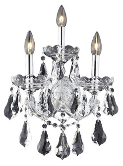 Maria Theresa 3 Light Chrome Wall Sconce Clear Royal Cut Crystal (758|2801W3C/RC)