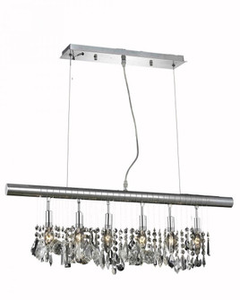 Chorus Line 6 light Chrome Chandelier Clear Royal Cut Crystal (758|V3100D30C/RC)