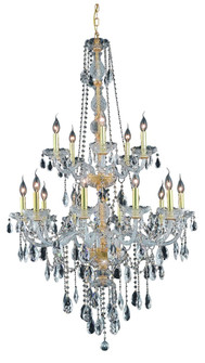 Verona 15 Light Gold Chandelier Clear Royal Cut Crystal (758|7915G33G/RC)