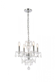 Princeton 4 light Chrome Pendant Clear Royal Cut Crystal (758|V7834D17C/RC)