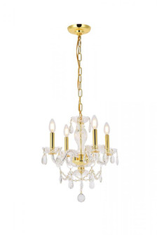 Princeton 4 light Gold Pendant Clear Royal Cut Crystal (758|V7834D17G/RC)