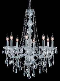 Verona 8 light Chrome Chandelier Clear Royal Cut Crystal (758|7958D28C/RC)
