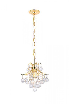 Toureg 3 light Gold Pendant Clear Royal Cut Crystal (758|V8000D12G/RC)