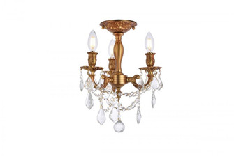 Rosalia 3 light French Gold Flush Mount Clear Royal Cut Crystal (758|9203F13FG/RC)