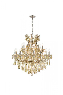 Maria Theresa 24 light Golden Teak Chandelier Golden Teak (Smoky) Royal Cut Crystal (758|2800D36GT-GT/RC)