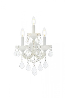 Maria Theresa 3 light white Wall Sconce Clear Royal Cut Crystal (758|2800W3WH/RC)
