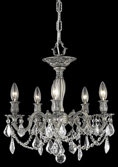 Rosalia 5 light Pewter Flush Mount Clear Royal Cut Crystal (758|9205F18PW/RC)