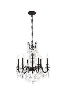 Rosalia 6 Light Dark Bronze Chandelier Clear Royal Cut Crystal (758|9206D23DB/RC)