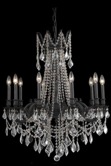 Rosalia 10 light Dark Bronze Chandelier Golden Teak (Smoky) Royal Cut Crystal (758|9210D28DB-GT/RC)