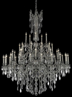Rosalia 45 light Pewter Chandelier Golden Teak (Smoky) Royal Cut Crystal (758|9245G54PW-GT/RC)
