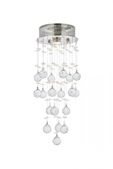 Galaxy 1 light Chrome Flush Mount Clear Royal Cut Crystal (758|V2006F8C/RC)