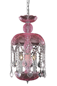 Rococo 3 Light Pink Pendant Rosaline (Pink) Royal Cut Crystal (758|V7803D11PK/RC)