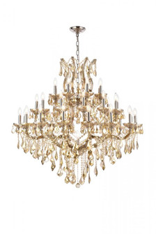 Maria Theresa 37 light Golden Teak Chandelier Golden Teak (Smoky) Royal Cut Crystal (758|2800G44GT-GT/RC)