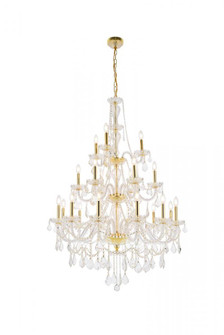 Giselle 21 light Gold Chandelier Clear Royal Cut Crystal (758|V7890G38G/RC)