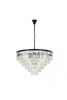 Sydney 33 light Matte Black Chandelier Clear Royal Cut Crystal (758|1201D44MB/RC)