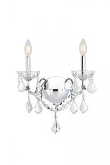 St. Francis 2 light Chrome Wall Sconce Clear Royal Cut Crystal (758|V2015W2C/RC)