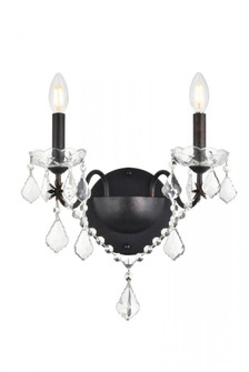 St. Francis 2 light Dark Bronze Wall Sconce Clear Royal Cut Crystal (758|V2015W2DB/RC)