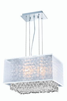 1691 Moda Collection Hanging Fixture w/ Silver Fabric Shade L17in W12.5in H11in Lt:2 Chrome Finish ( (758|1691D17C-CL03/SS)