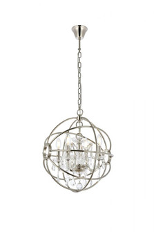 Geneva 4 light polished nickel Pendant Clear Royal Cut crystal (758|1130D17PN/RC)