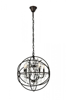 Geneva 5 light Dark Bronze Pendant Clear Royal Cut crystal (758|1130D20DB/RC)