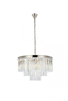 Sydney 9 light polished nickel Chandelier Clear Royal Cut Crystal (758|1201D26PN/RC)