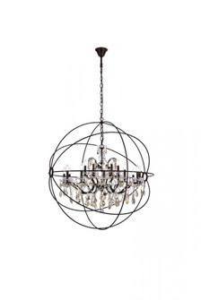 Geneva 18 light Dark Bronze Chandelier Golden Teak (Smoky) Royal Cut crystal (758|1130G43DB-GT/RC)
