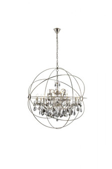 Geneva 18 light polished nickel Chandelier Silver Shade (Grey) Royal Cut crystal (758|1130G43PN-SS/RC)
