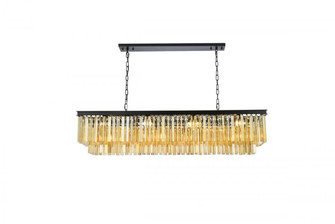 Sydney 12 light Matte Black Chandelier Golden Teak (Smoky) Royal Cut Crystal (758|1202D60MB-GT/RC)