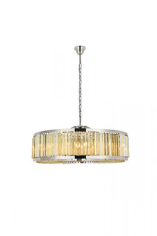 Chelsea 10 light polished nickel Chandelier Golden Teak (Smoky) Royal Cut Crystal (758|1203G43PN-GT/RC)
