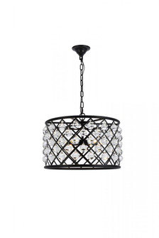 Madison 6 light Matte Black Pendant Clear Royal Cut Crystal (758|1204D20MB/RC)