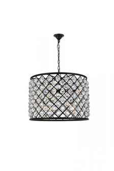 Madison 8 light Matte Black Chandelier Clear Royal Cut Crystal (758|1206D27MB/RC)