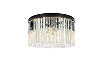 Sydney 8 light Matte Black Flush Mount Clear Royal Cut Crystal (758|1208F26MB/RC)