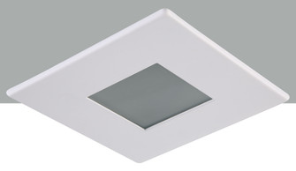 3'' Matte White Square shower Trim with Frosted glass and Matte White Square Trim ring (758|R3-559MW)