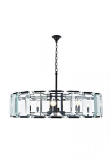 Monaco 10 light Flat Black (Matte) Chandelier Clear Glass Crystal (758|1211D43FB)