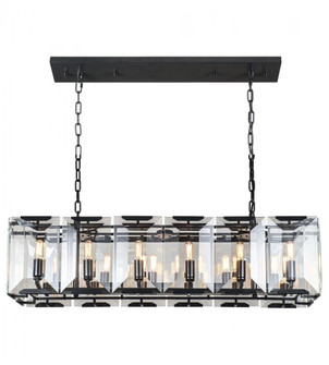 Monaco 12 light Flat Black (Matte) Chandelier Clear Glass Crystal (758|1212D40FB)