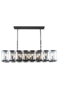 Monaco 16 light Flat Black (Matte) Chandelier Clear Glass Crystal (758|1212D53FB)