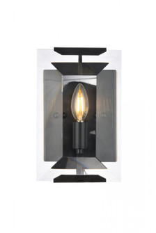 Monaco 1 light Flat Black (Matte) Wall Sconce Glass Crystal (758|1212W6FB)