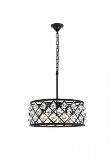 Madison 5 light Matte Black Pendant Clear Royal Cut Crystal (758|1213D20MB/RC)