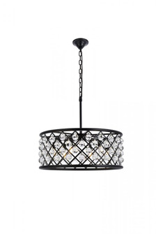 Madison 6 light Matte Black Chandelier Clear Royal Cut Crystal (758|1213D25MB/RC)
