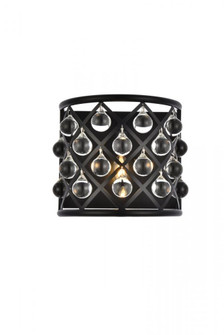 Madison 1 light Matte Black Wall Sconce Clear Royal Cut Crystal (758|1213W11MB/RC)