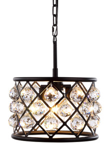 Madison 3 Light Matte Black Pendant Clear Royal Cut Crystal (758|1214D12MB/RC)