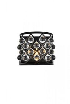Madison 1 light Matte Black Wall Sconce Clear Royal Cut Crystal (758|1214W11MB/RC)