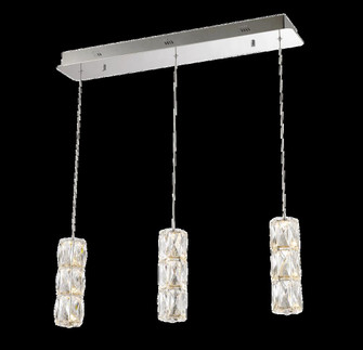 Polaris LED light Chrome Pendant Clear Elegant Cut Crystal (758|3500D3C)