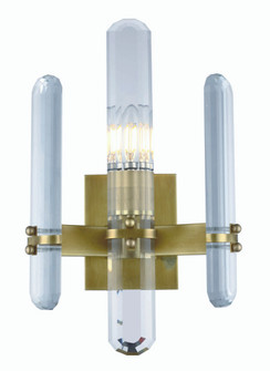Lincoln 1 Light Burnished Brass Wall Sconce Clear Royal Cut Crystal (758|1530W10BB/RC)