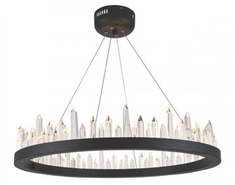 Malta 32 light Satin Dark Grey Chandelier Clear Royal Cut Crystal (758|1705D26SDG)